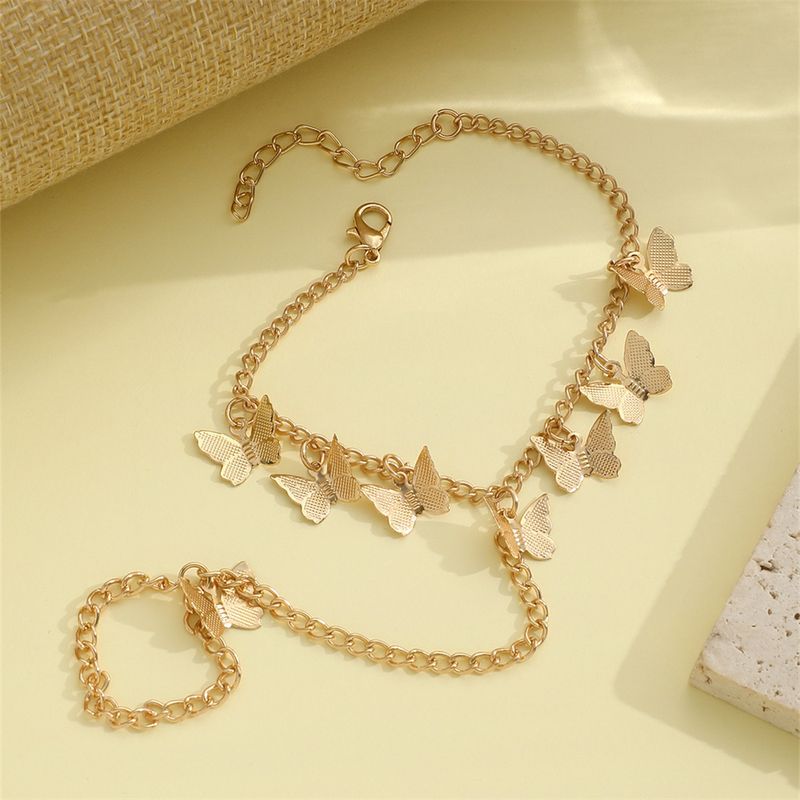 Simplicity, Personality, Fashion, Sequin Chain, Butterfly Pendant, Finger Geometric Street Photo, Women's Temperament_voghion.com