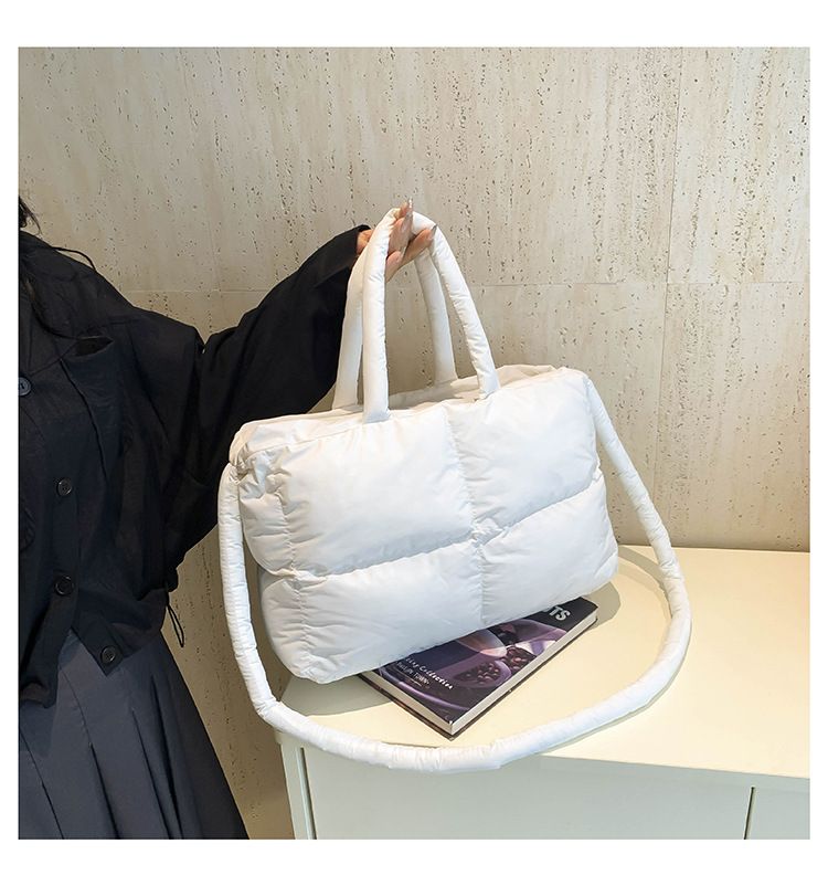 Cotton Bag Down Bag Female Large Capacity Leisure Tote Bag Ladies Commuter Shoulder Bag_voghion.com