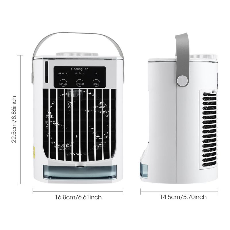 Explosives Desktop Cooler Office Mute Humidification Spray Electric USB Mini Air Conditioner Fan_voghion.com