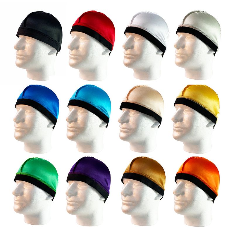 Capuche élastique soyeuse en tissu brillant, couvre-tête façonnant, capuchon inférieur ample et serré, DOMECAP_voghion.com
