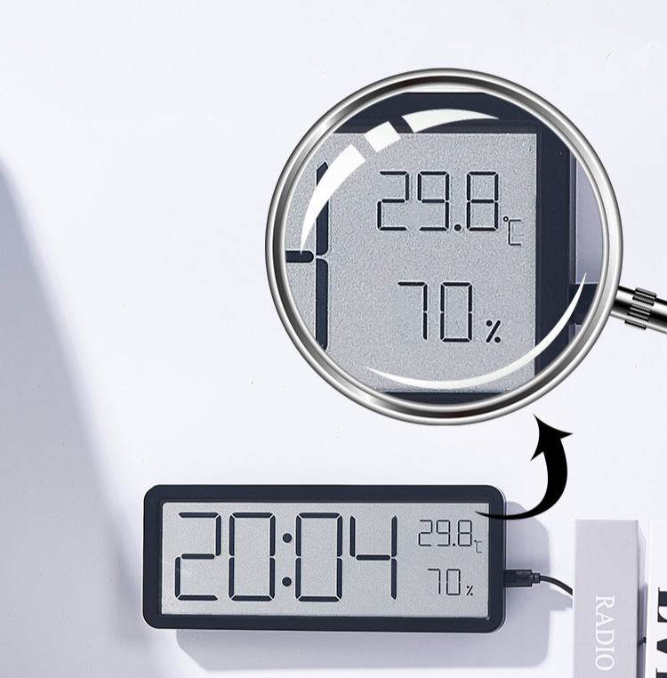 INS Einfache Große Bildschirm Wohnzimmer Wand Temperatur Und Feuchtigkeit Kreative Moderne Uhr Kann Aufgehängt Werden Oder Stehen YD106_voghion.com