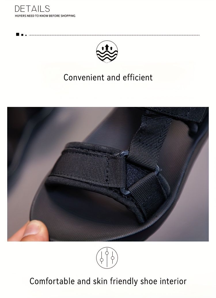 Trendy coole effen kleur open teen jongens, ademende slijtvaste sandalen voor vakantie strand_voghion.com