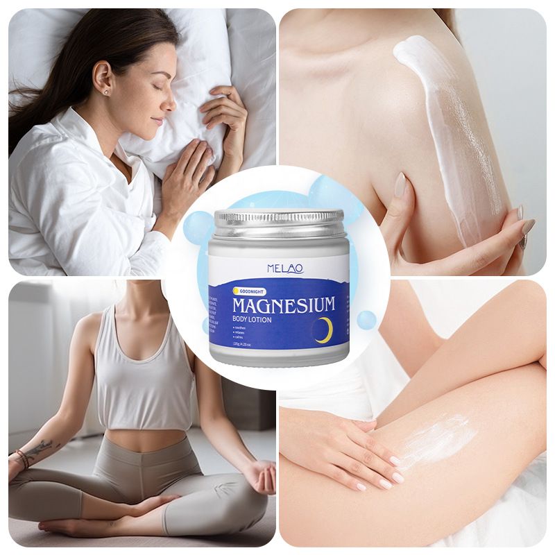 Loción para aliviar los músculos, crema de noche para dormir, hidratante corporal con magnesio_voghion.com