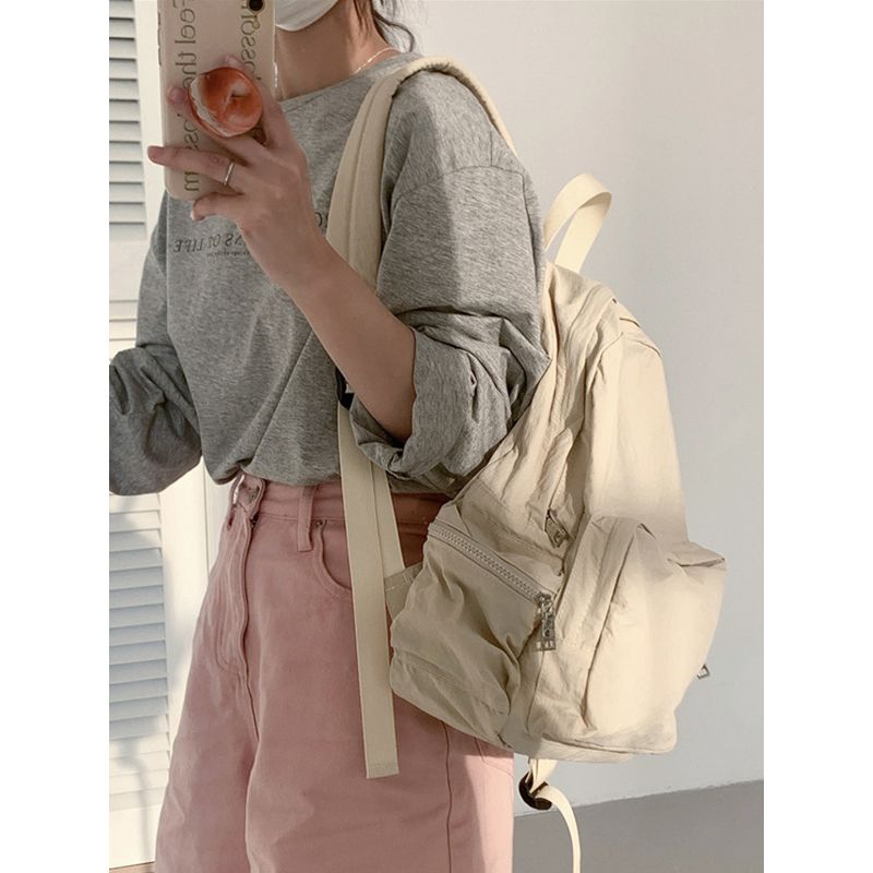 Clakae K-style Outdoor Casual Nylon Backpack_voghion.com