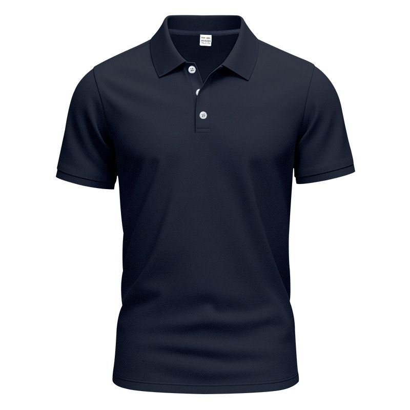 Pánské jednoduché rychleschnoucí polo tričko v golfovém stylu s volným prodyšným límcem a krátkým rukávem_voghion.com