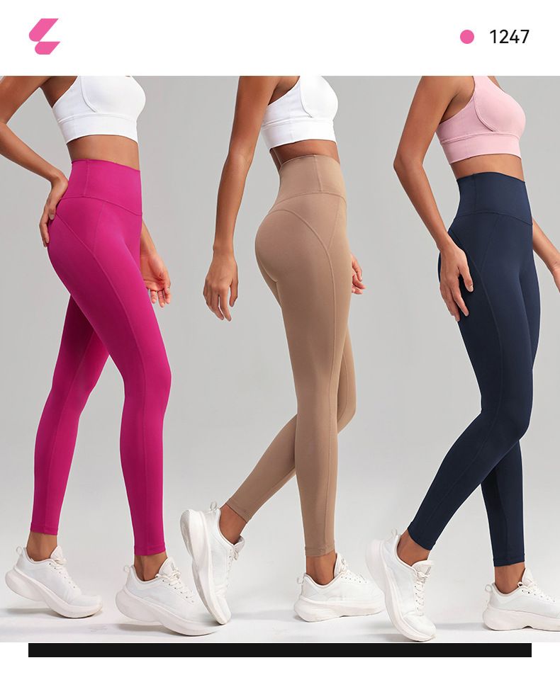 Pantalon de yoga une pièce Zero Sense sans coutures, effet seconde peau, sans sous-vêtements, avec poche et effet push-up._voghion.com
