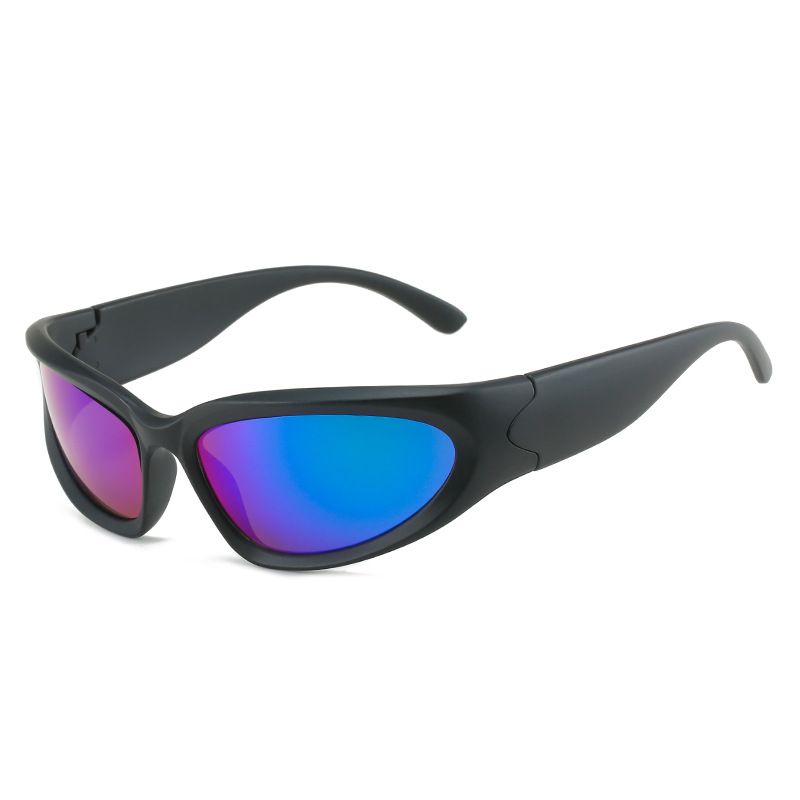 Occhiali da sole sportivi ovali avvolgenti Flash da uomo, con lenti a specchio, per guida, pesca, ciclismo, design di sicurezza, per bici_voghion.com