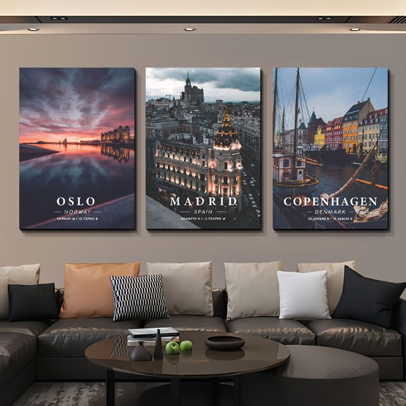 World Famous Architecture Living Decorative Light Luxury Dining Room Frameless Sofa Background Hanging Home High_voghion.com