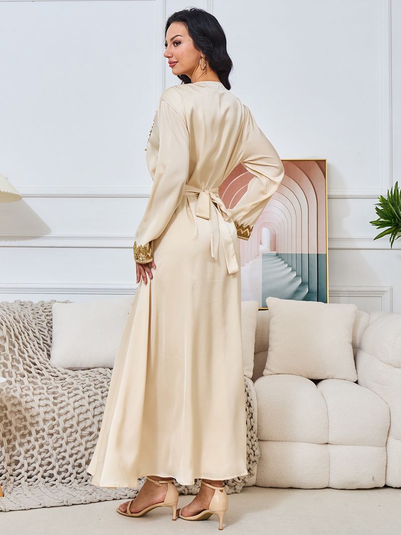 Damenbekleidung Abendkleid Sommer Neue Mode Perlenkleid Langarm Strickjacke Zweiteiliges Set_voghion.com