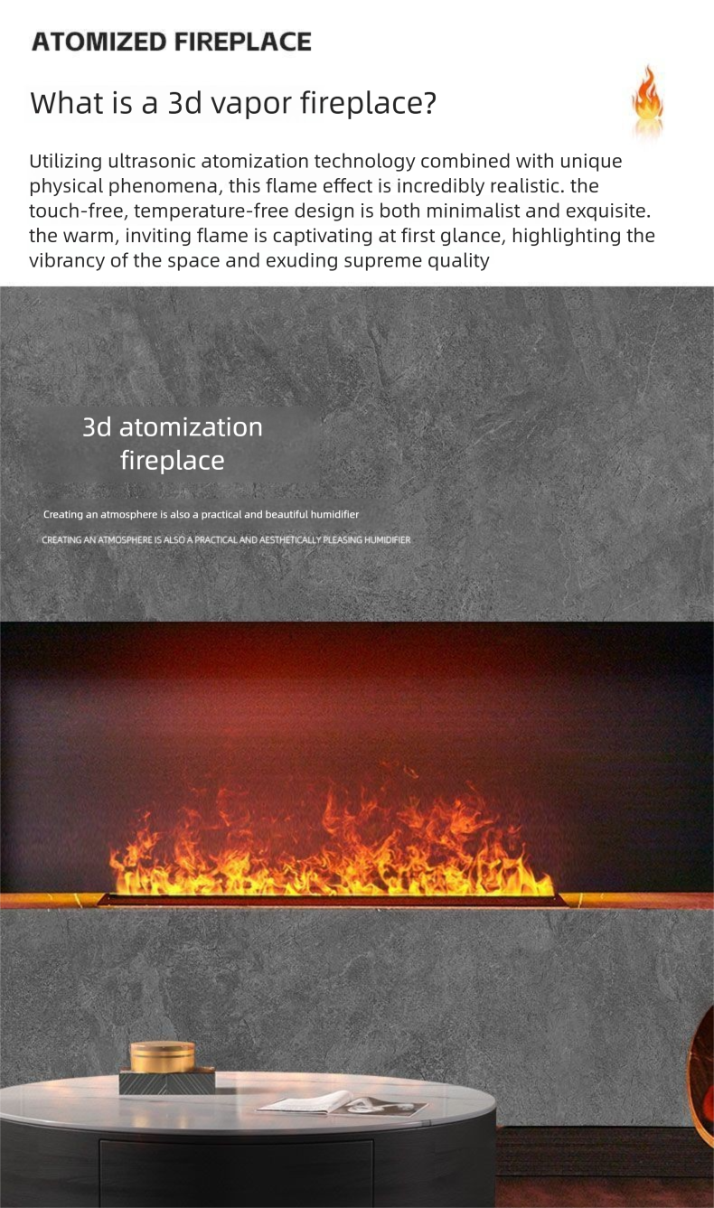 Home 3D Atomized European Style Embedded Electronic Fireplace Simulated Flame Internet Celebrity TV Decorative Cabinet_voghion.com