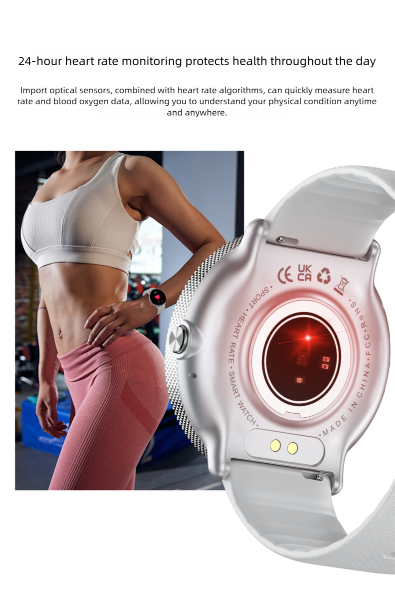 【Always On Screen】Fashionable Sports Smart Watch For Men And Women, Fitness Tracker, Heart Rate, Pressure, Blood Oxygen,_voghion.com