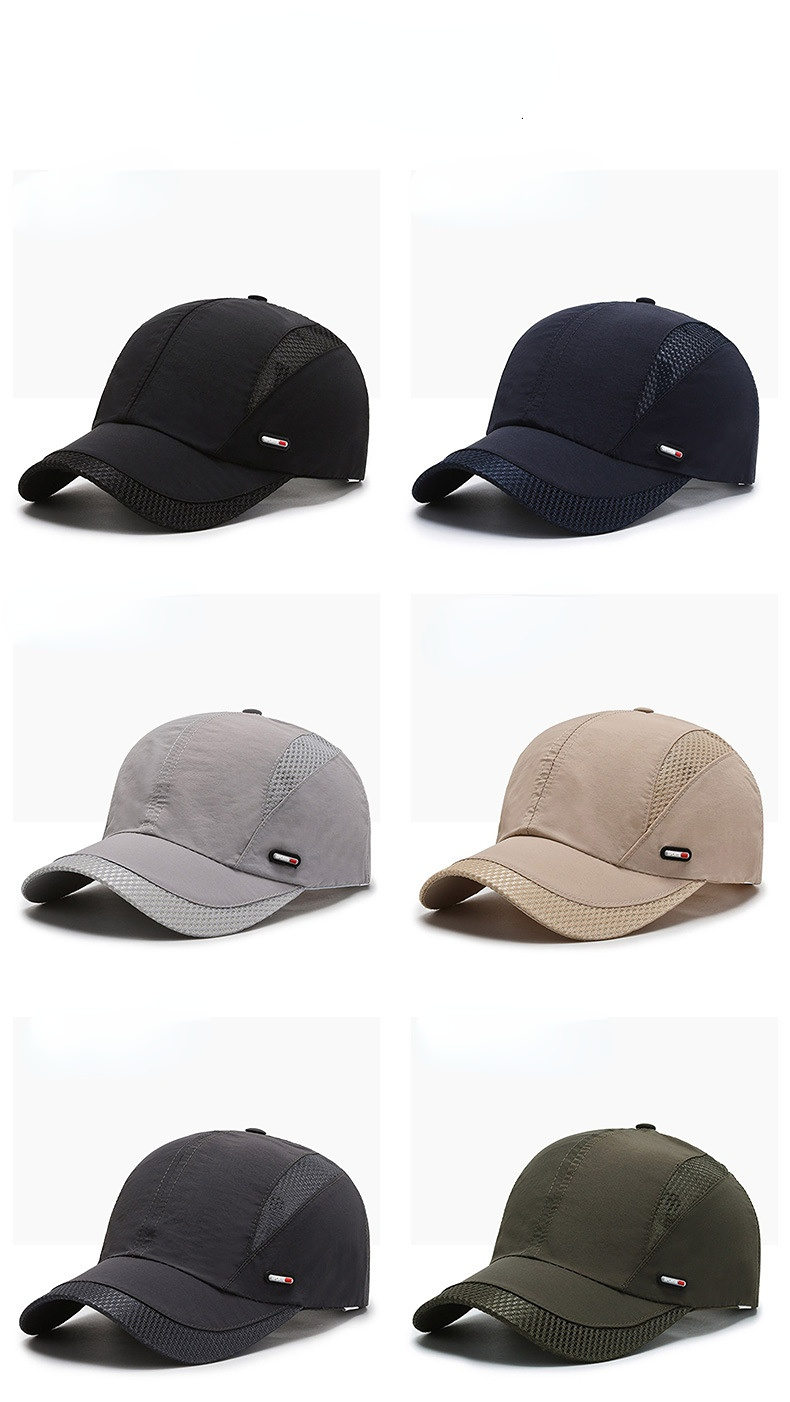 New Spring Summer Men Baseball Caps Male Breathable Mesh Snapback Hats Black Sport Dad Fishing Hats Cap For Men_voghion.com