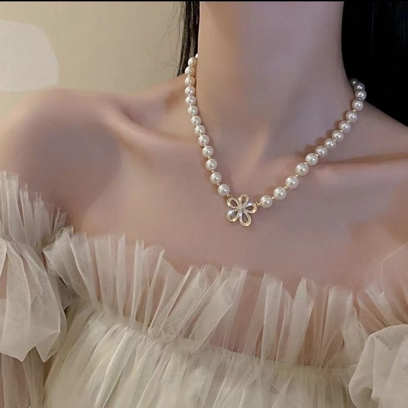 Set di collana di perle con piccolo ciondolo HJ-5_voghion.com