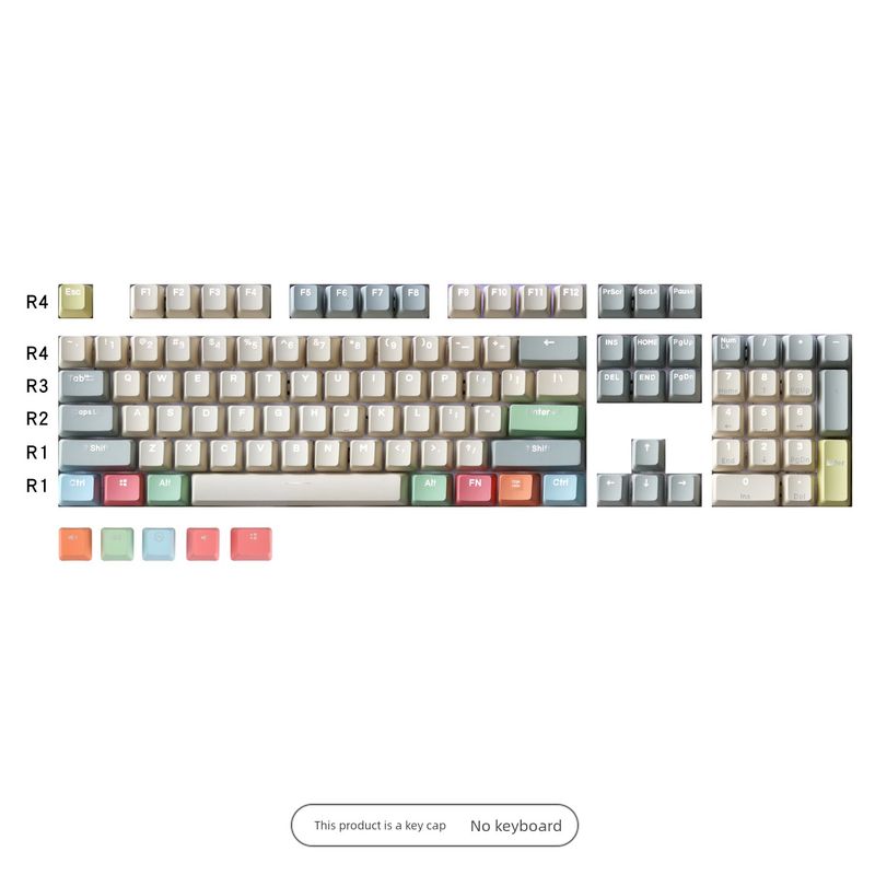 Platno PBT Bočno ugravirano Uobičajeno graviranje Prozirno OEM 68 980 75 87 Prilagođena Nical tipkovnica 8.0 kapa za tipke_voghion.com