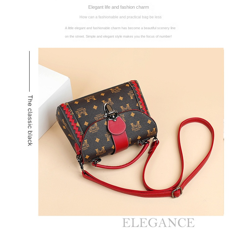 2023 neue heiße verkaufende Mode Vintage bedruckte Umhängetasche einfache lässige Hand Umhängetasche kleines Quadrat_voghion.com