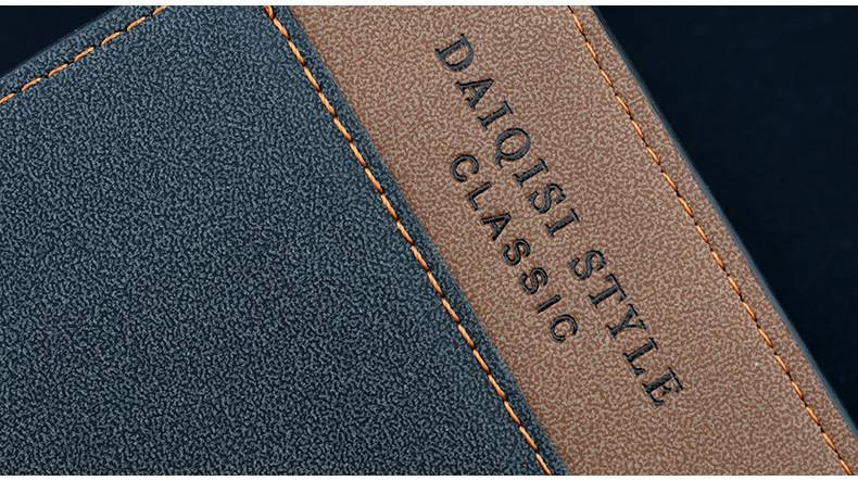 Miesten pitkä lompakko - Tyylikäs Color-Block ohut pehmeä nahkalompakko nuorille - Multi-Card Holder - Perfect Suit Accessory_voghion.com