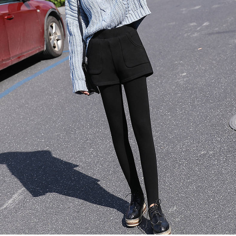 Women's Clothing As Outerwear In Autumn And Winter, New Style, Plush And Thickened Step On Pants, High Waist Shorts, Boots Pants, Skirt Pants, Trendy_voghion.com