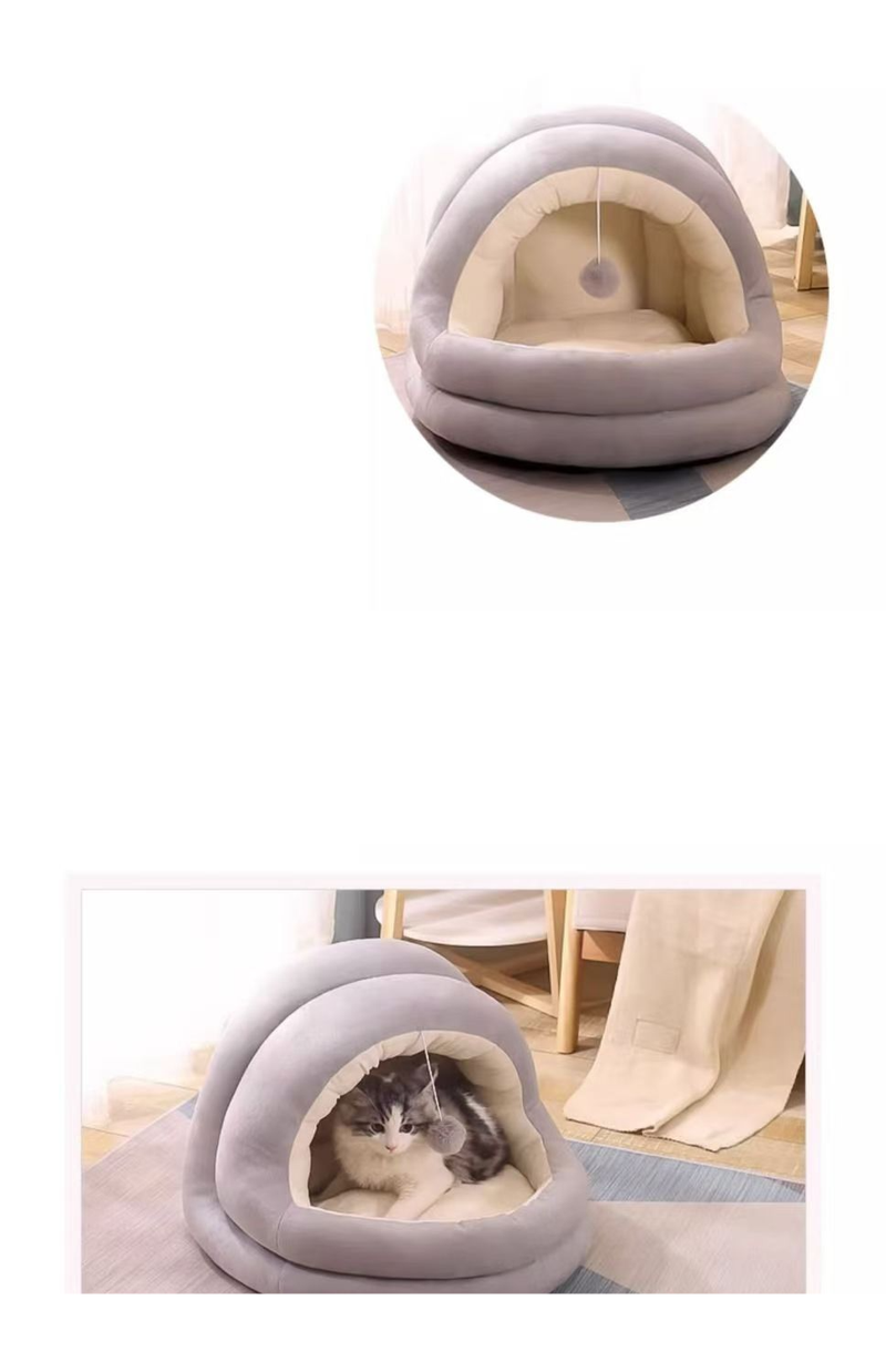 Lettiera per gatti Quattro stagioni Uso generale Inverno Caldo Addensato Lettiera per animali domestici Semi-chiusa Resistente allo sporco Cuccia per gatti Cuccia per gatti_voghion.com