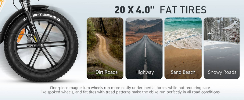 Vélo électrique pliable Vitilan U7 2.0 à gros pneus 20 x 4,0 pouces, moteur 750 W, 48 V, 20 Ah_voghion.com
