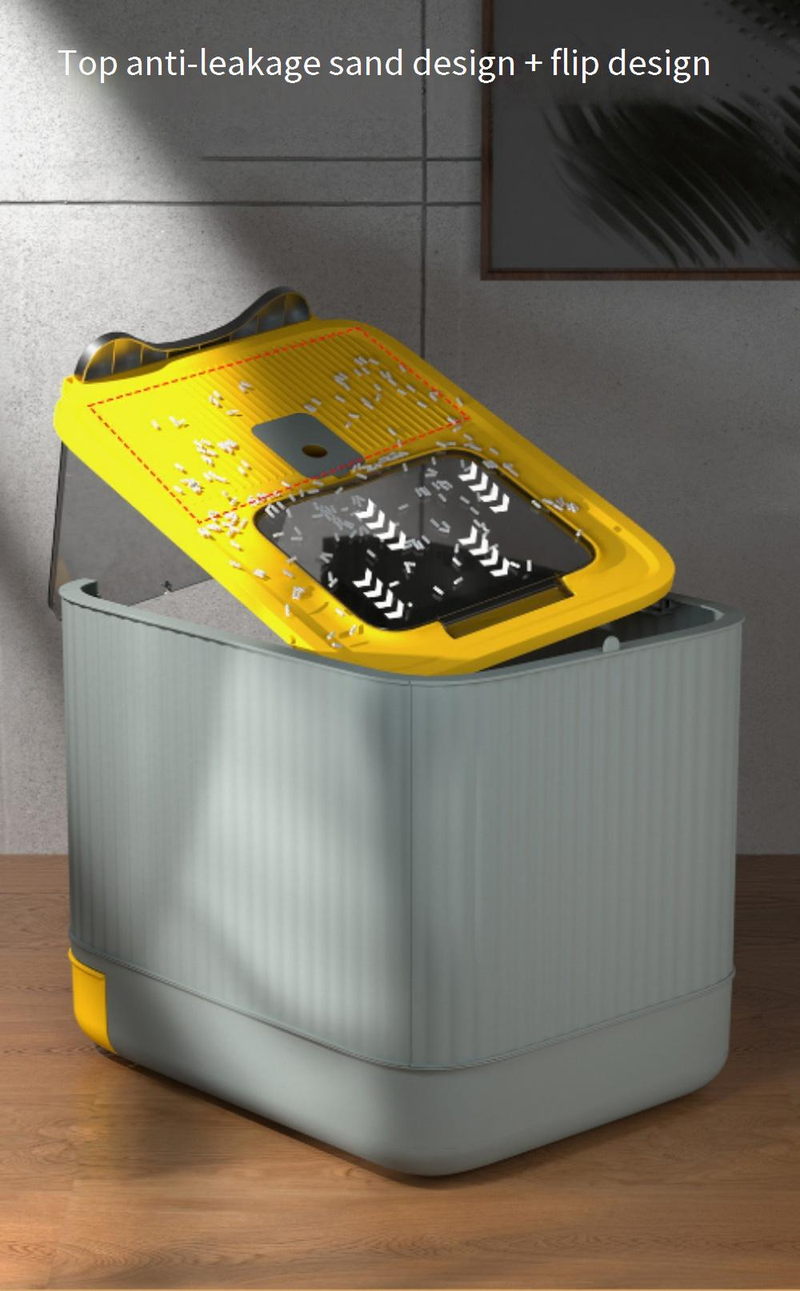 Cat Litter Boxes Litter Box Fully Enclosed Oversized Splash Proof Odor Proof Sterilization Drawer Cat Toilet_voghion.com