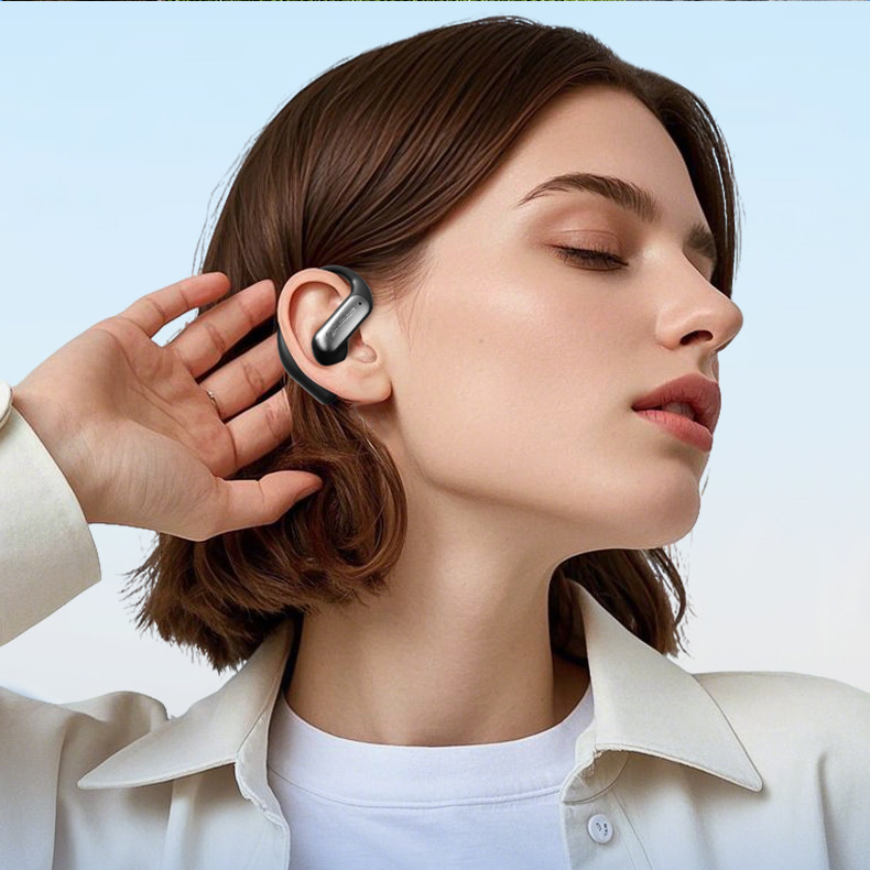 Langdurige oorhaak-koptelefoon, geen oorbescherming, ruisonderdrukking, nieuwe AI-vertaling, draadloze Bluetooth-koptelefoon_voghion.com