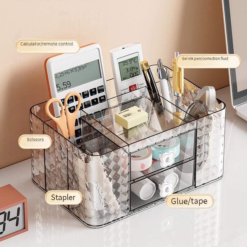Organizzatore per il trucco di lusso in acrilico con divisori, scatola trasparente per cosmetici, per prodotti di bellezza e per la cura della pelle._voghion.com