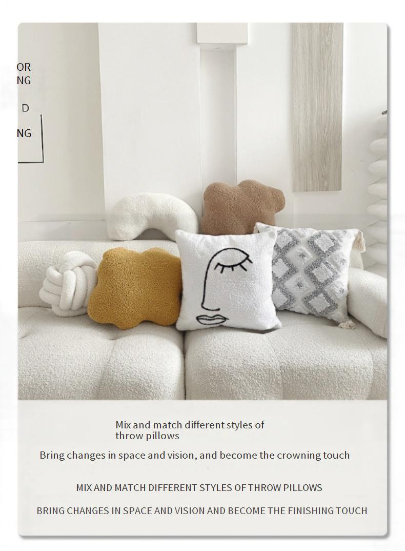 Modernes geometrisches Dekokissen-Set – Einzigartige Form, dekorative Kissen für Sofa/Bett_voghion.com