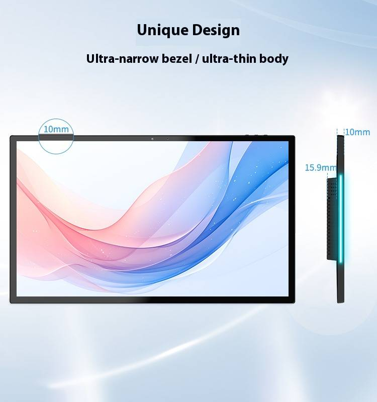 15.6 Inch Android Tablet With LED Edge Lighting, Ultra-Thin Design, POE Support, HD Capacitive Touchscreen, Multiple OS Options (A133/A523/RK Series)_voghion.com