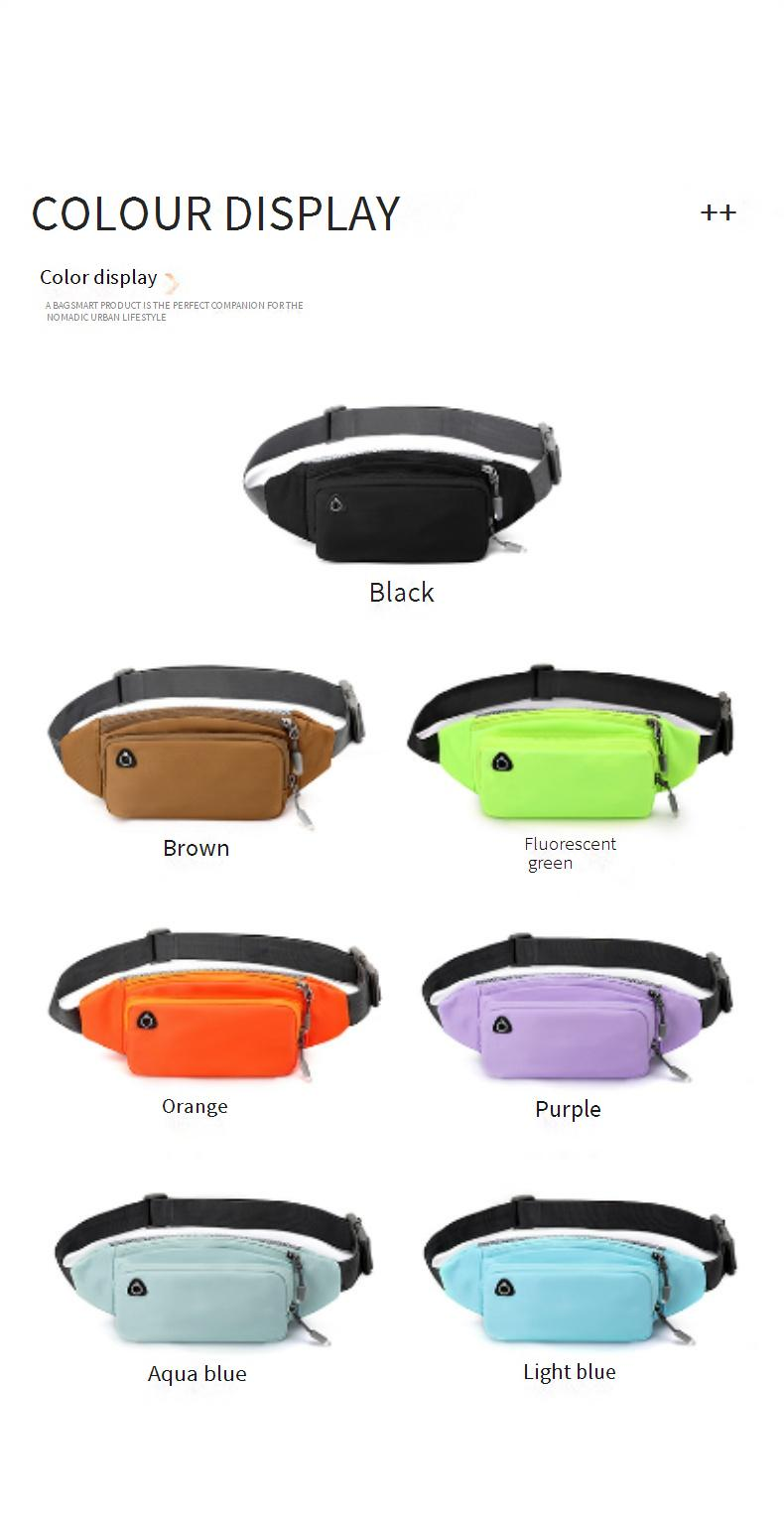 Marsupio ultraleggero in nylon per corsa, viaggi e uso quotidiano - Cinturino regolabile, design multitasche, resistente all'acqua_voghion.com