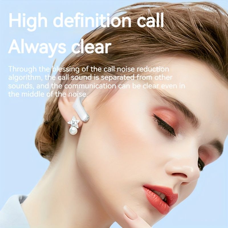 Nuevos auriculares inalámbricos: batería de larga duración, cancelación de ruido, cómodo diseño semiabierto para deportes y juegos, control táctil._voghion.com