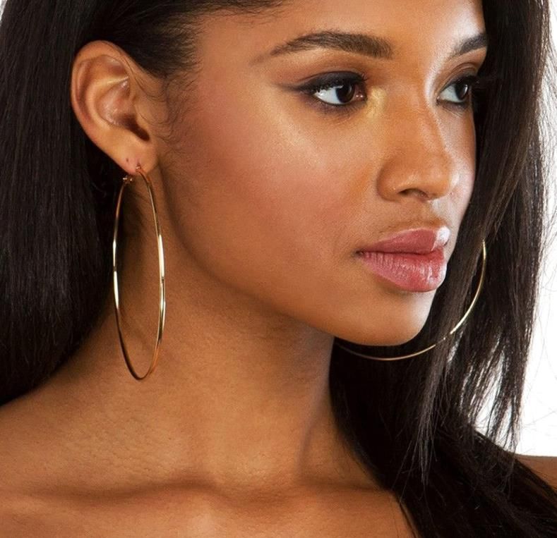 Trendige, große Hip-Hop-Punk-Creolen mit kleinem Kreis, 18 Karat vergoldet, elegant, 9 cm groß, Damenohrringe, Modeschmuck für Damen_voghion.com