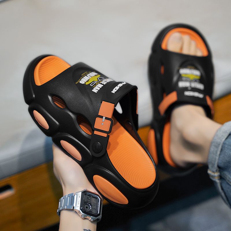 Ciabatte da uomo estive da indossare all'aperto, marchio sportivo alla moda, con la sensazione di calpestare la cacca, sandali in morbida pelle di grandi dimensioni_voghion.com