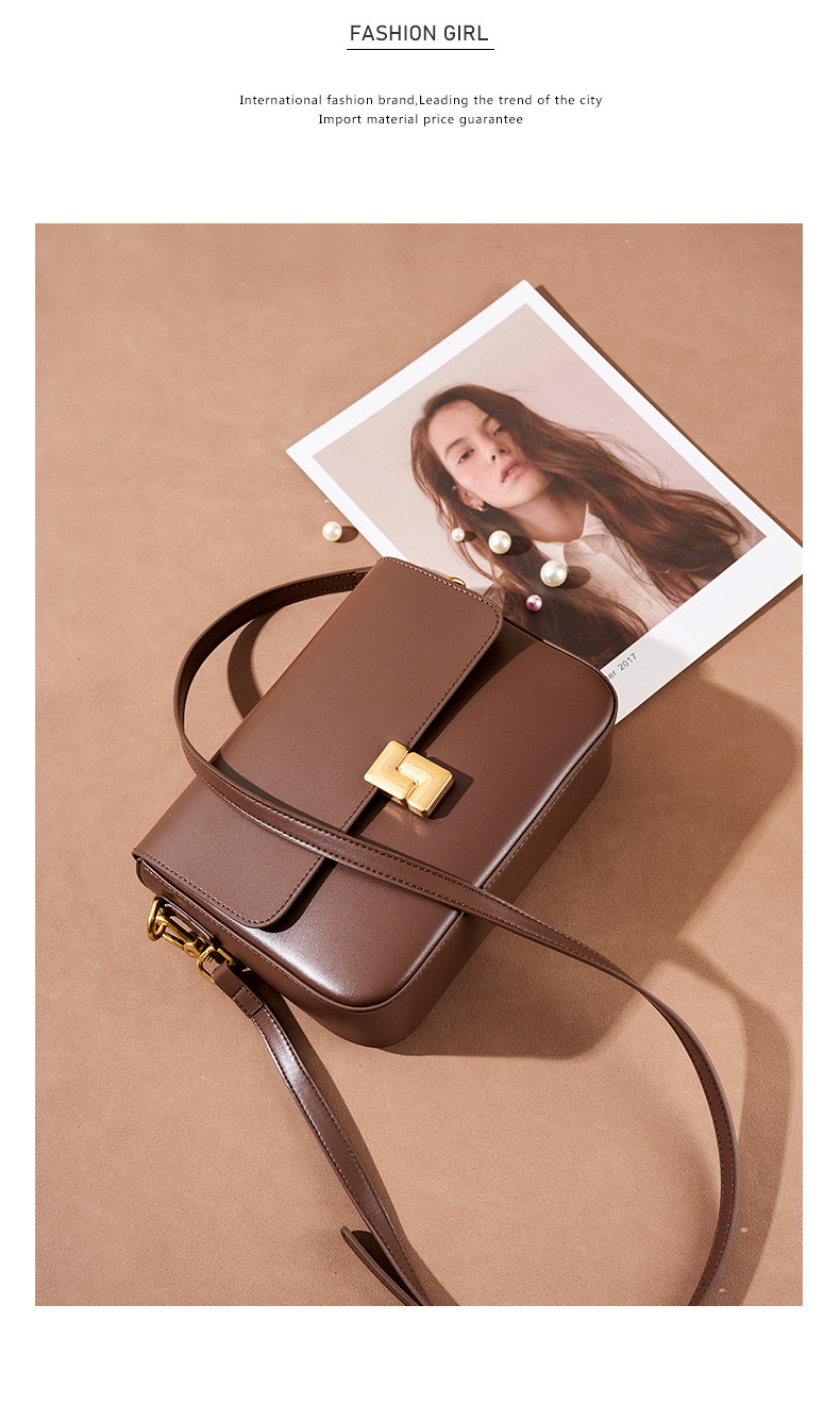 Borsa in vera pelle da donna, borsa a tracolla primaverile ed estiva, borsa a tracolla singola da donna, piccola borsa quadrata, borsa in pelle di mucca_voghion.com