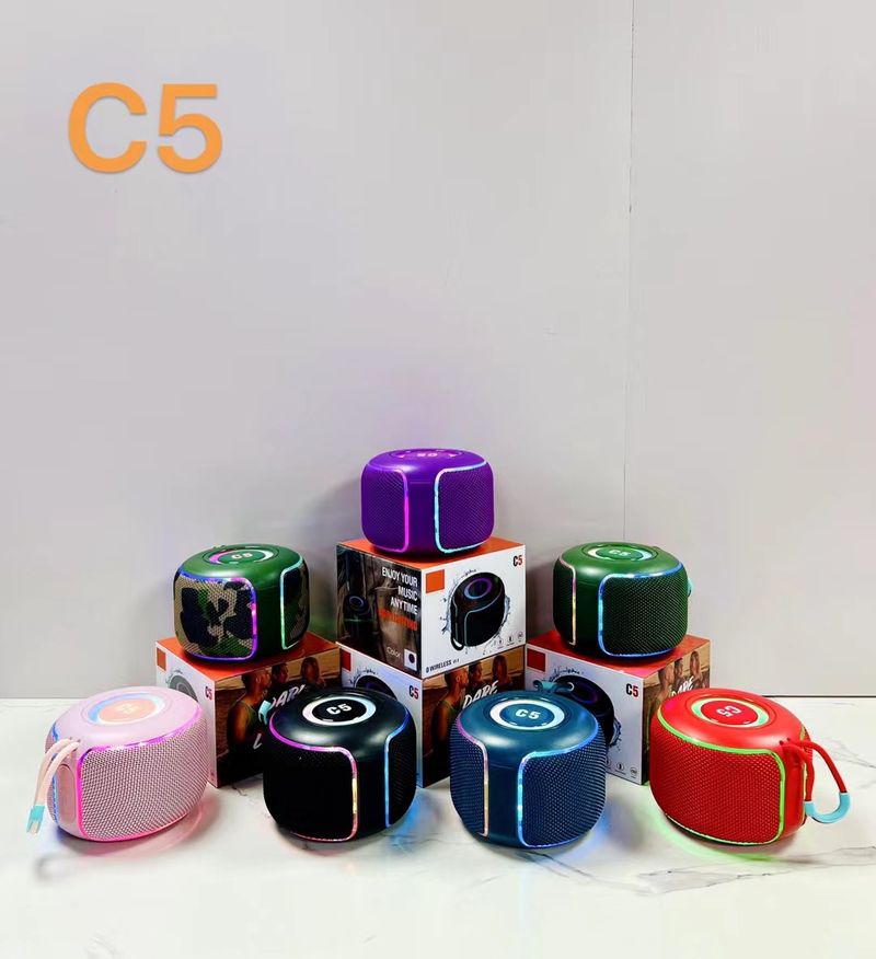 New C5 High Sound Quality, Convenient Bluetooth Speaker, Outdoor Cycling Goods, Cool and Dazzling Large Volume subwoofer_voghion.com