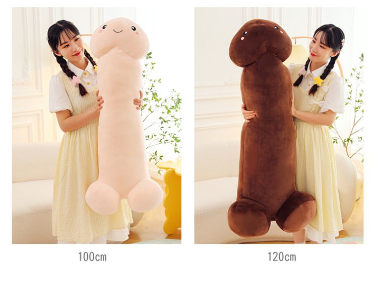 Peluche de simulación de truco, juguete de peluche de pene de niño, almohada de peluche de la vida real, regalo sexy e interesante para novia_voghion.com
