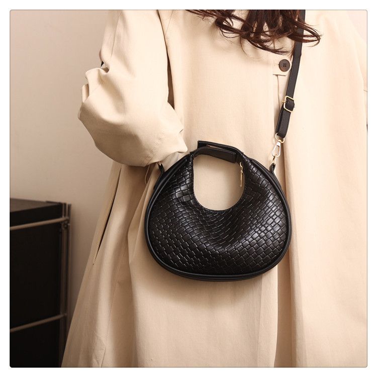 Geantă de mână pentru femei, tip crossbody, retro, la modă, tip subraț, geantă de damă, cu imprimeu de crocodil, culoare solidă, casual, cu un singur umăr, crescent bag, Tide_voghion.com
