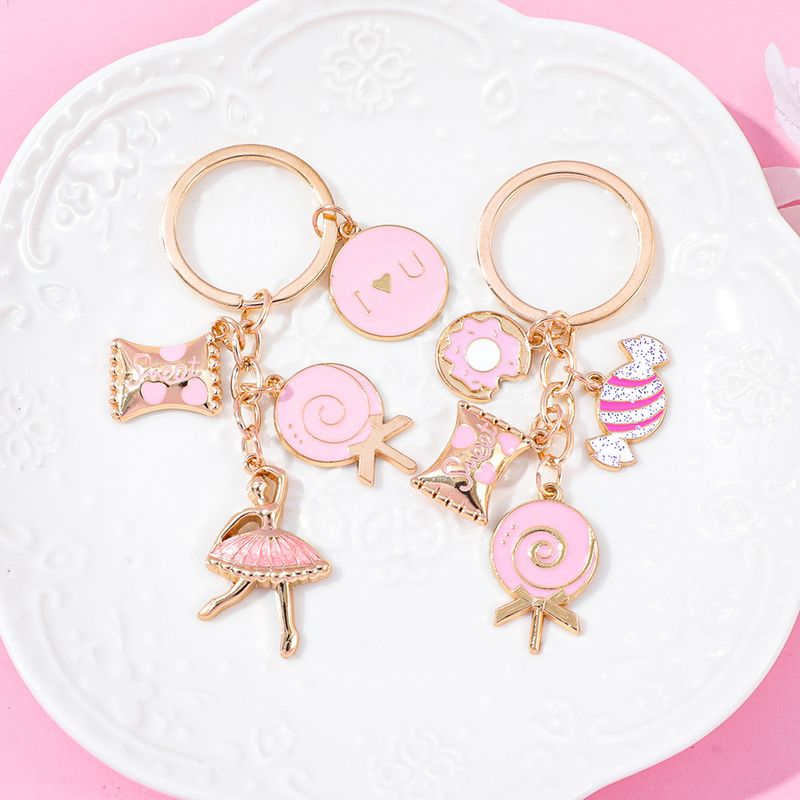 Heißer Verkauf Charming Rosa Ballerina Keychain Nette Metall Auto & Tasche Anhänger Geschenk_voghion.com