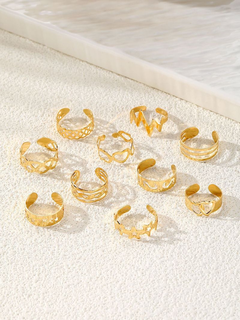 Star & Moon Foot Jewelry Set – 10-Piece Beach Anklet Collection For Women (High-Quality Alloy, Open Design)_voghion.com