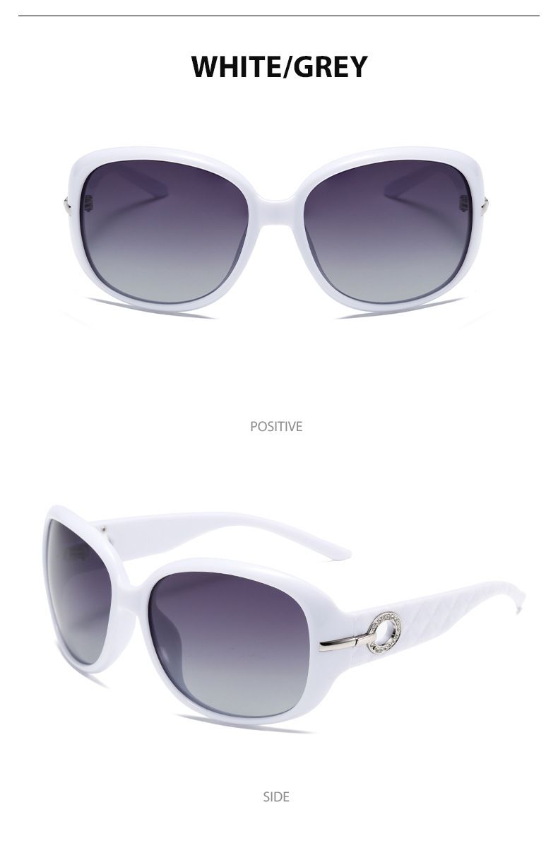 Polarized oversized women's square frame sunglasses fashion aunt anti-ultraviolet retro_voghion.com