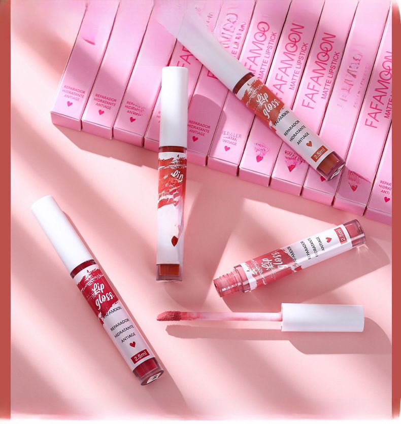 Single cross-border new lip gloss non-stick Cup durable matte non-fading Matte Velvet Lip gloss multicolor FAFAMOON_voghion.com