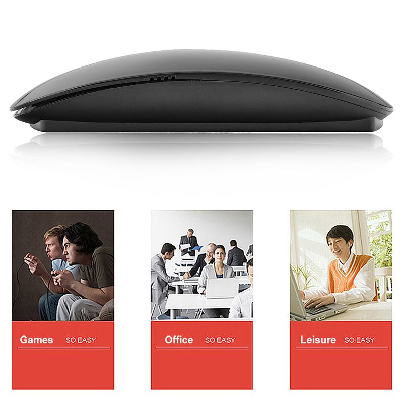 Farfi Ultra-slim 1200DPI 2.4GHz Optical Wireless Touch Mouse for PC Computer Laptop_voghion.com