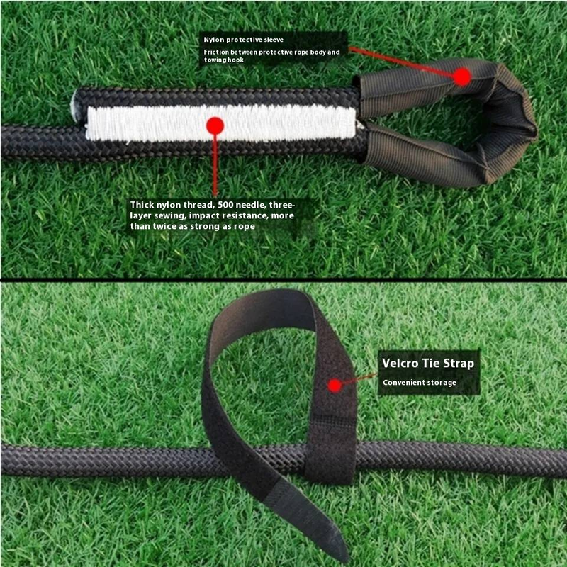 Car trailer rope, towing rope, traction rope, high tension, easy to carry, heavy load_voghion.com