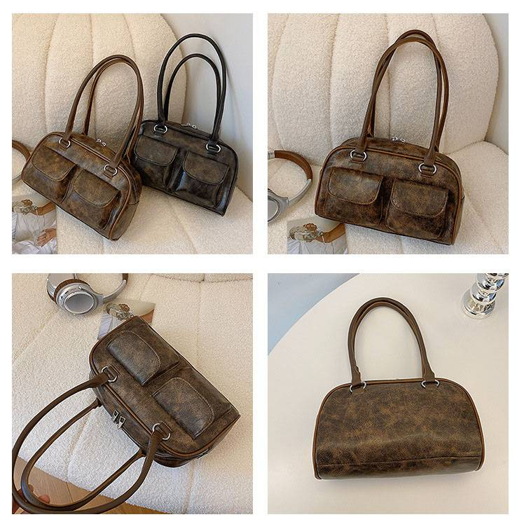 Sac à main vintage, nouveau sac à bandoulière simple minimaliste et élégant, design unique avec grande capacité, parfait pour les déplacements comme sac à main._voghion.com