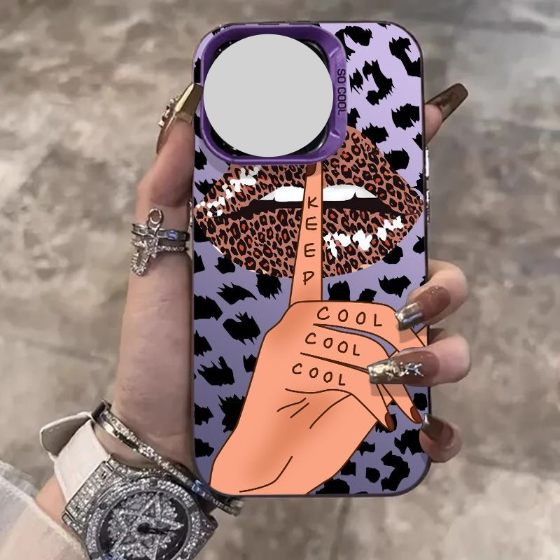 Sexy lips iPhone16Pro mobile phone case 15/14/13 laser 12 11XsMax/plus_voghion.com