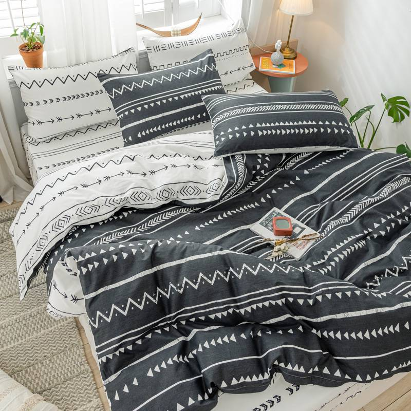 Set da tre pezzi Copripiumino bohémien Set da tre pezzi Biancheria da letto stampata_voghion.com