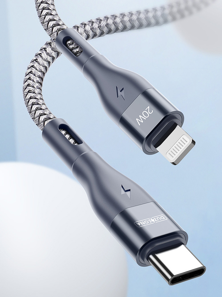 Nylon Braided PD20W Mobile Phone Fast Charging Cable Type-C Charging Cable For IPhone_voghion.com