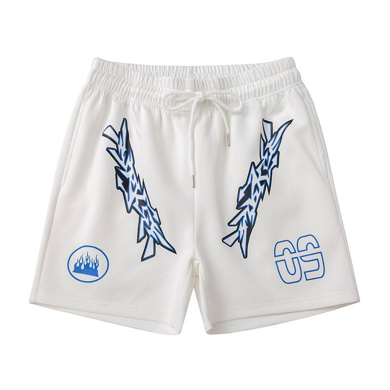 Vyriški drabužiai Krepšinio šortai Sportiniai vasariniai Keturių taškų kamuoliuko šortai Madingos retro nišos laisvalaikio kelnės_voghion.com