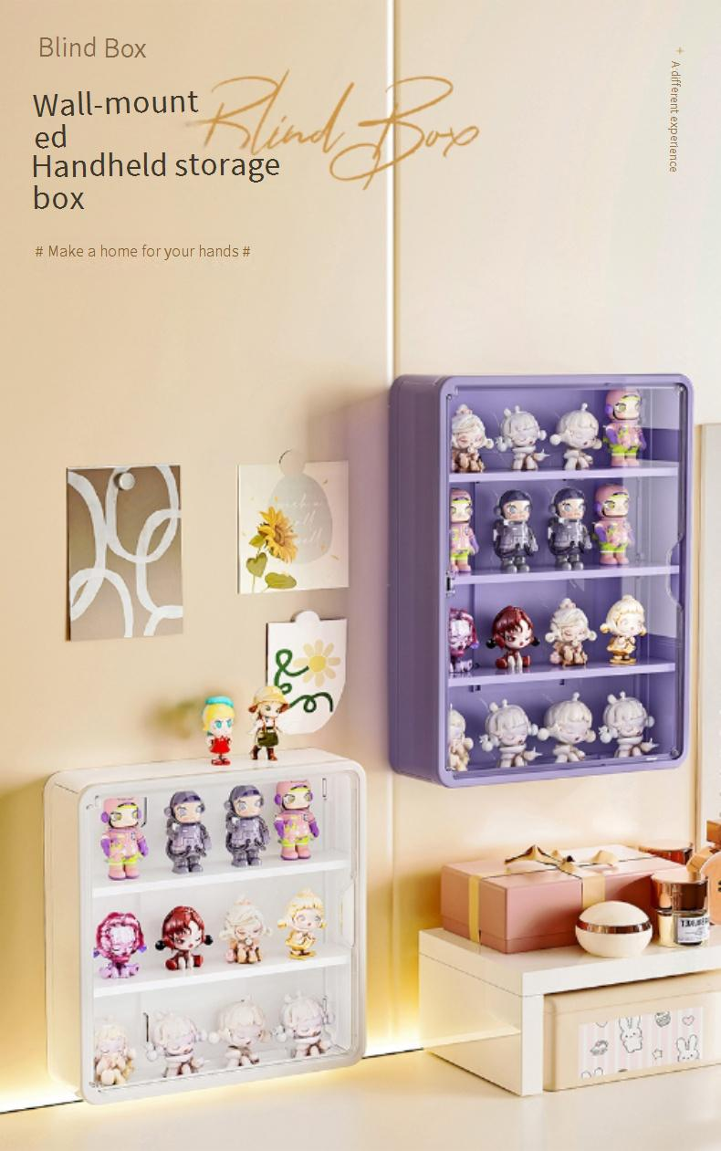 Premium transparante wandgemonteerde blindbox organizer - heldere acryl displaykast_voghion.com
