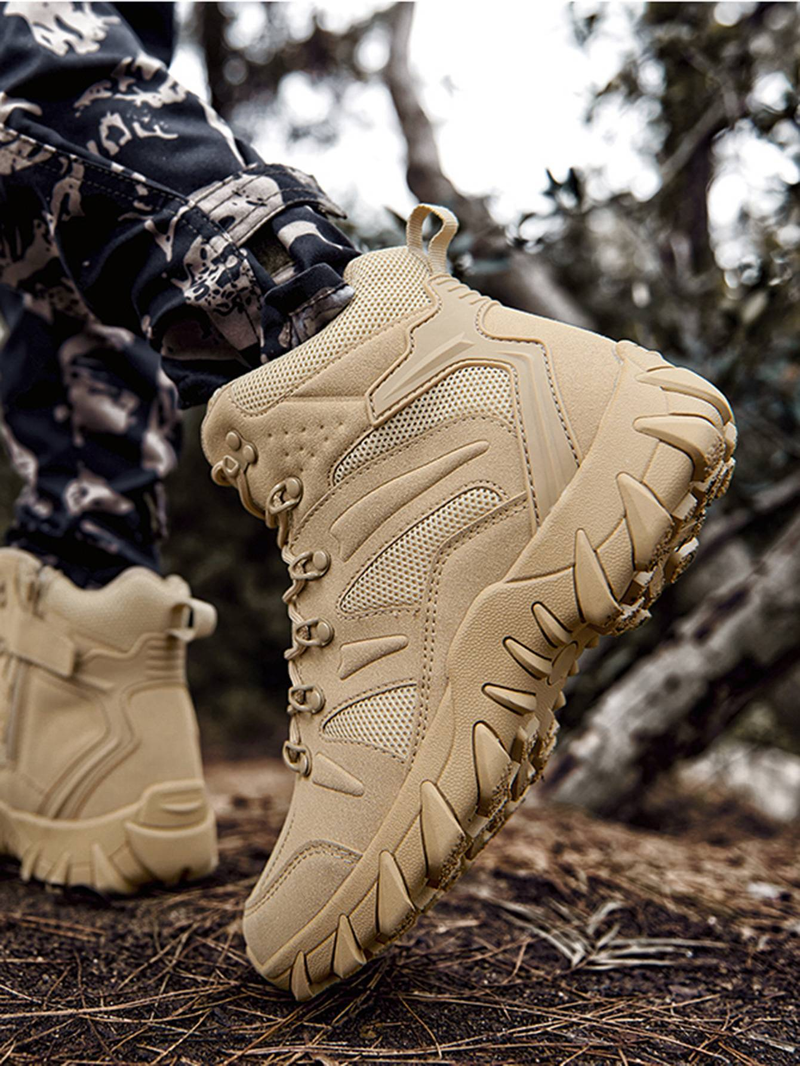 Men's Hiking Boots, Anti Slip And Comfortable Walking Boots, Men's Tactical Boots, Lightweight Casual Boots, Outdoor Hiking Boots_voghion.com