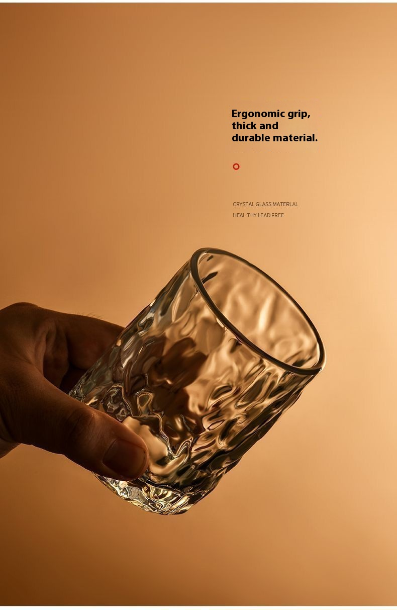 Glacier Glass High Value Cup Ins Water Cup Home Drinking Water Tea Cup Set Wine Glass Thick Beer Cup_voghion.com